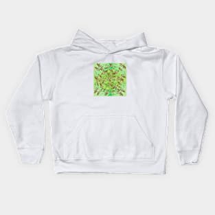 Gold Dragonflies on Lime! Kids Hoodie